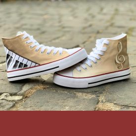   Kézzel festett Tornacipő- Music (Egyedi minta alapján, saját méretben RENDELHETŐ)